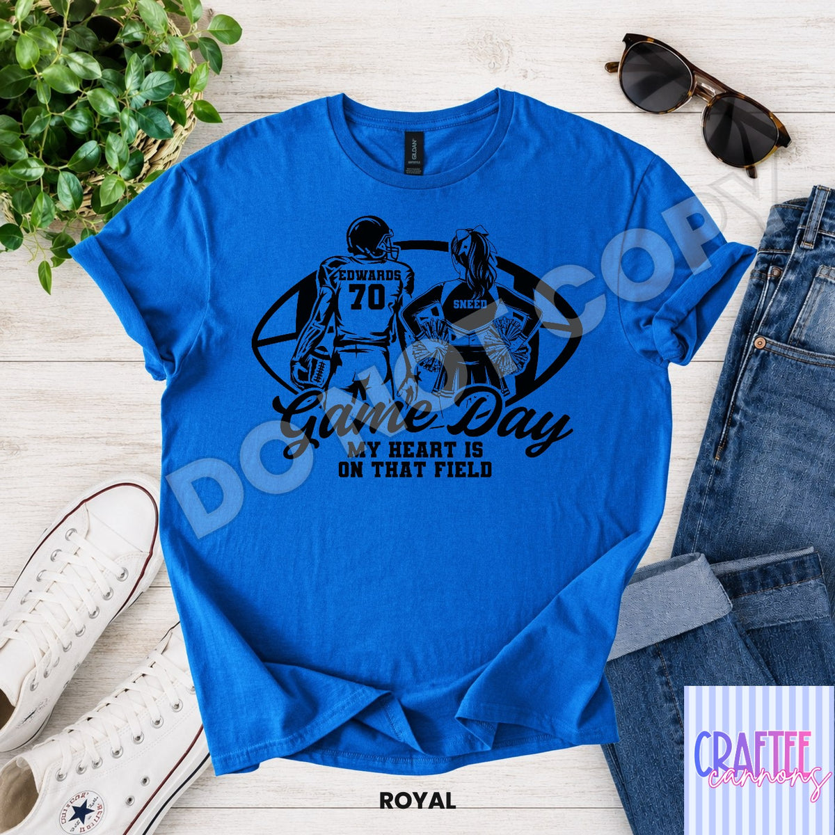 Custom Game Day football & cheer