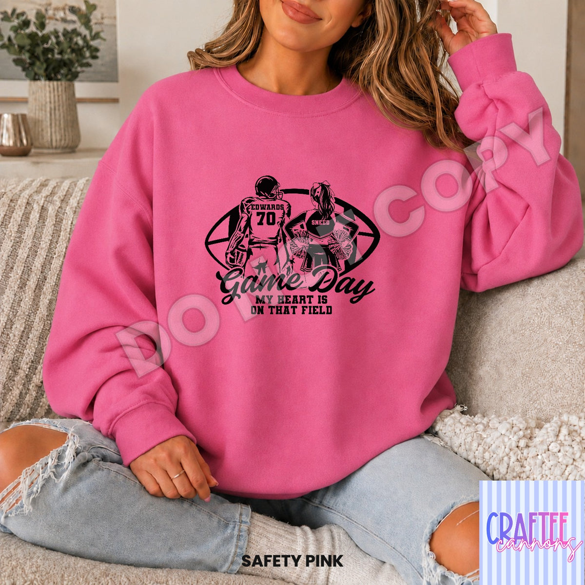 Custom Game Day football & cheer