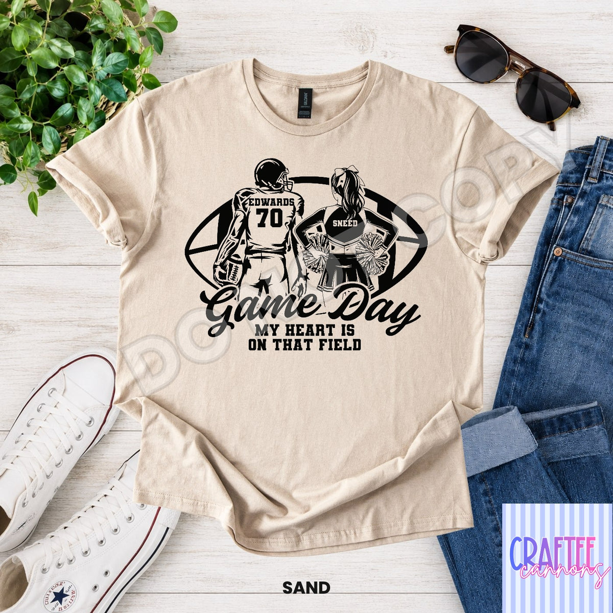 Custom Game Day football & cheer