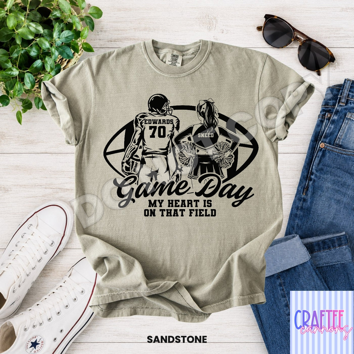 Custom Game Day football & cheer