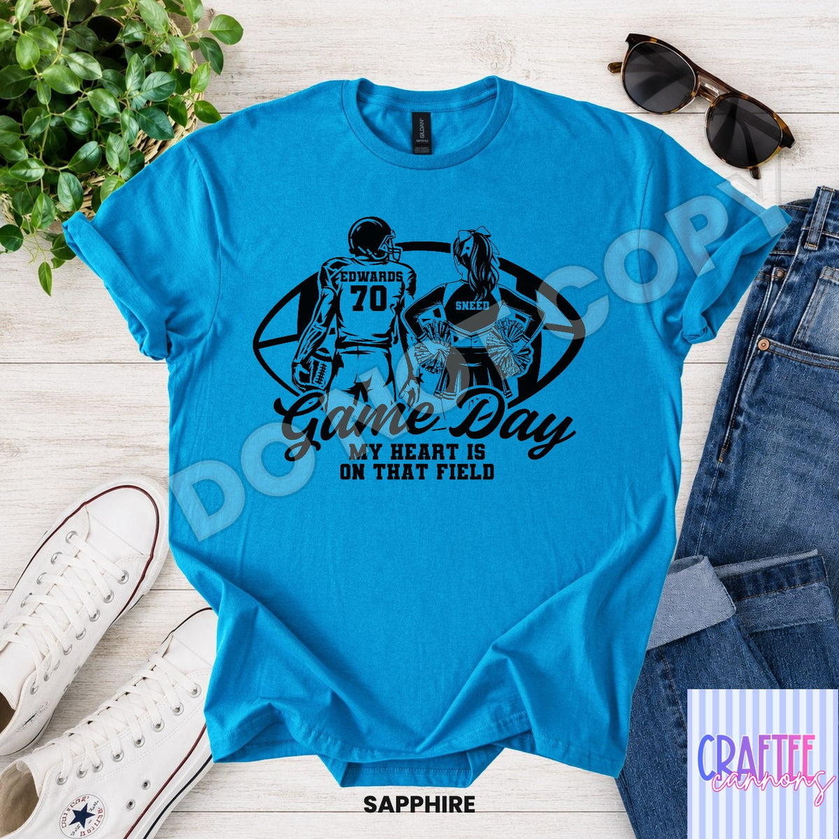 Custom Game Day football & cheer