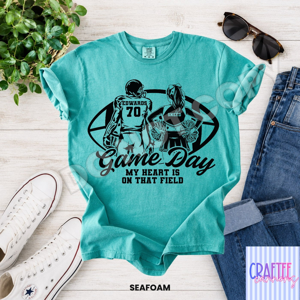 Custom Game Day football & cheer