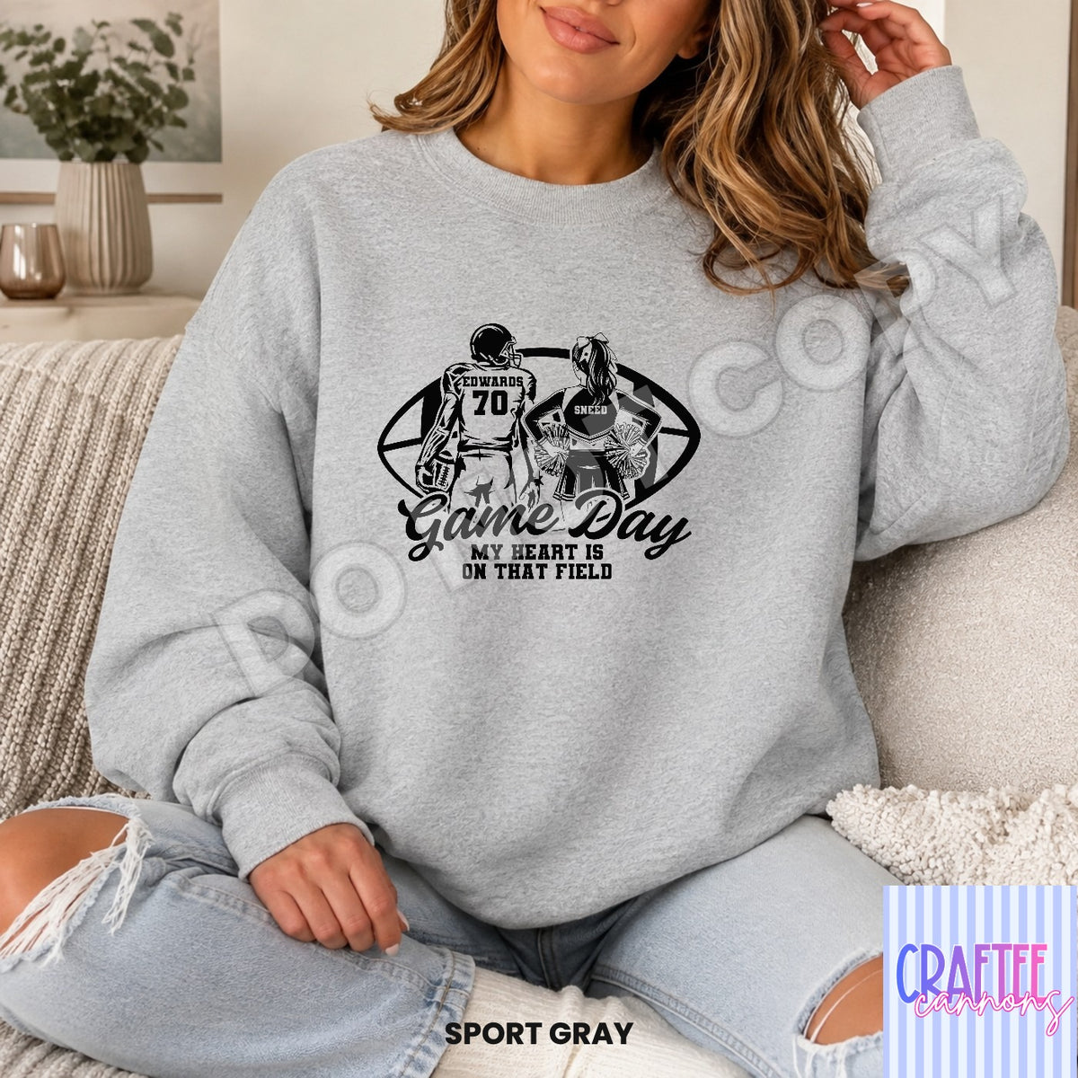 Custom Game Day football & cheer