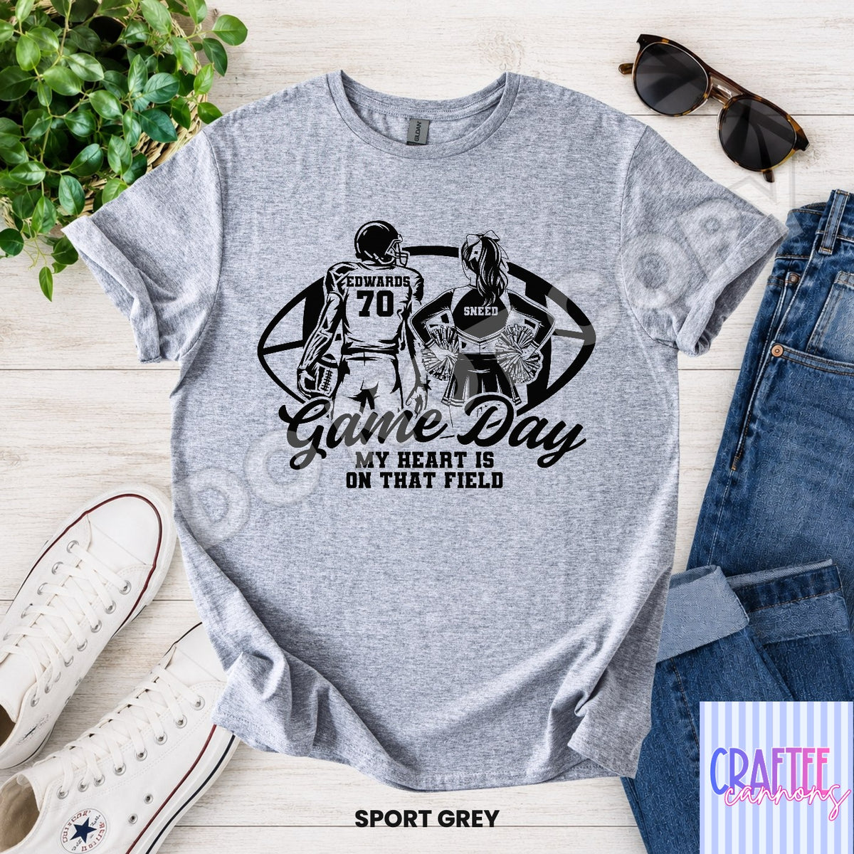 Custom Game Day football & cheer