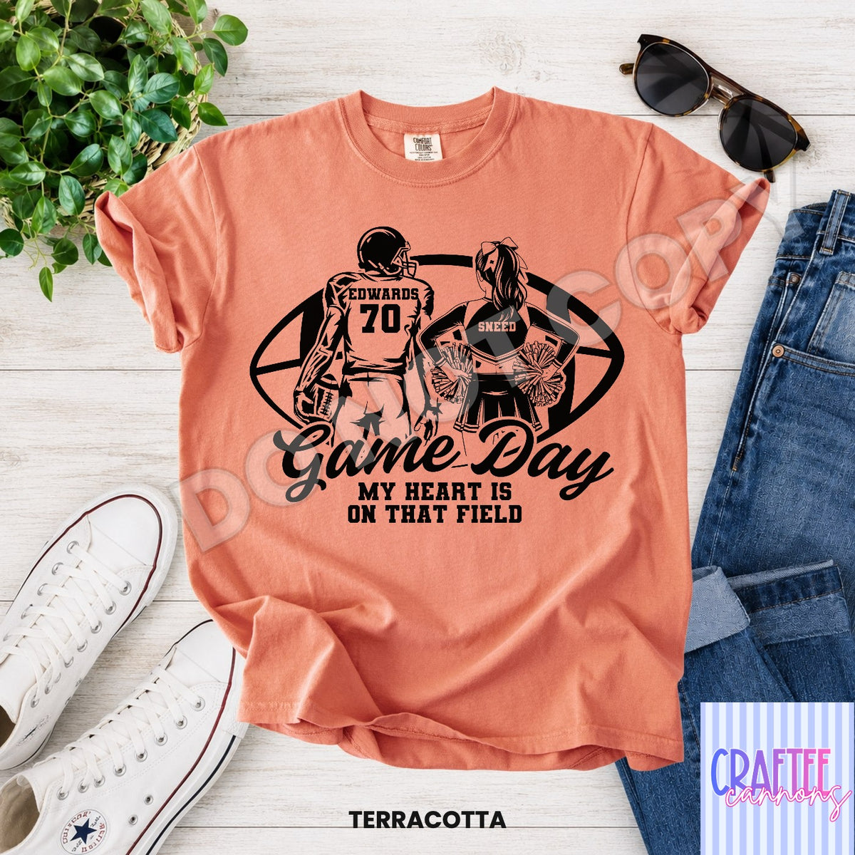 Custom Game Day football & cheer