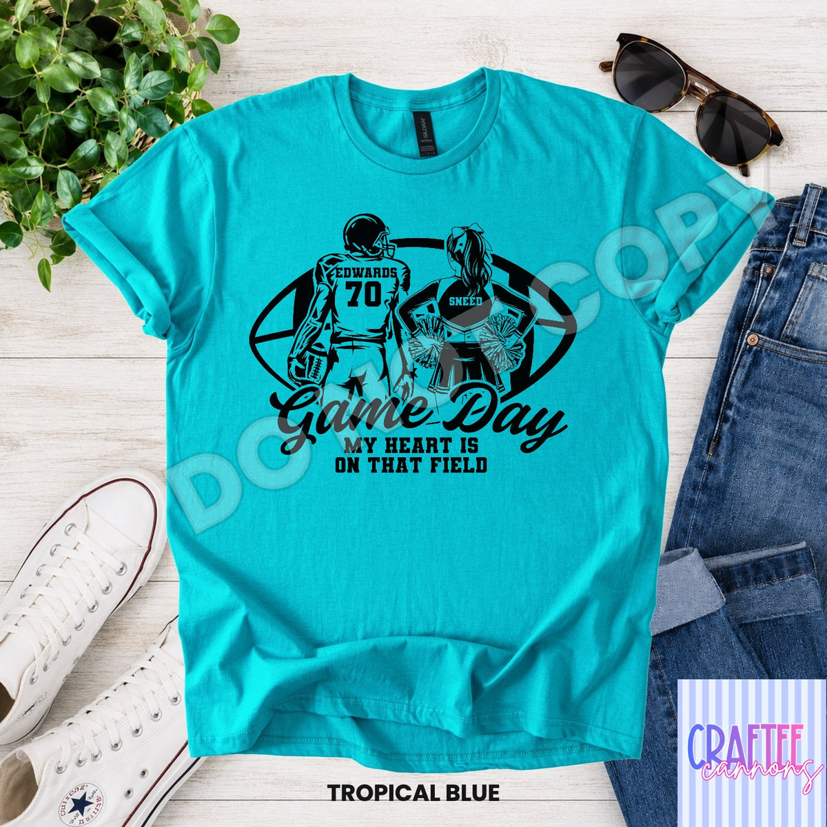 Custom Game Day football & cheer