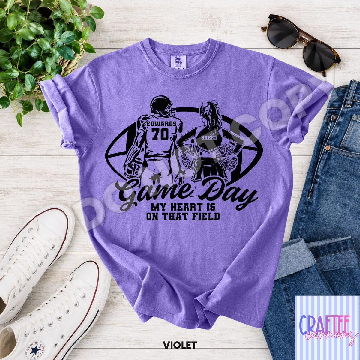 Custom Game Day football & cheer
