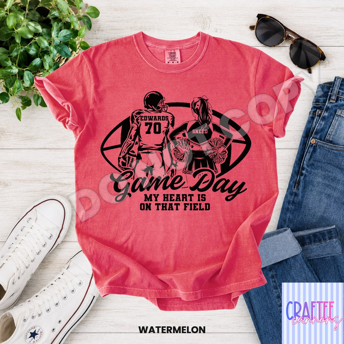 Custom Game Day football & cheer