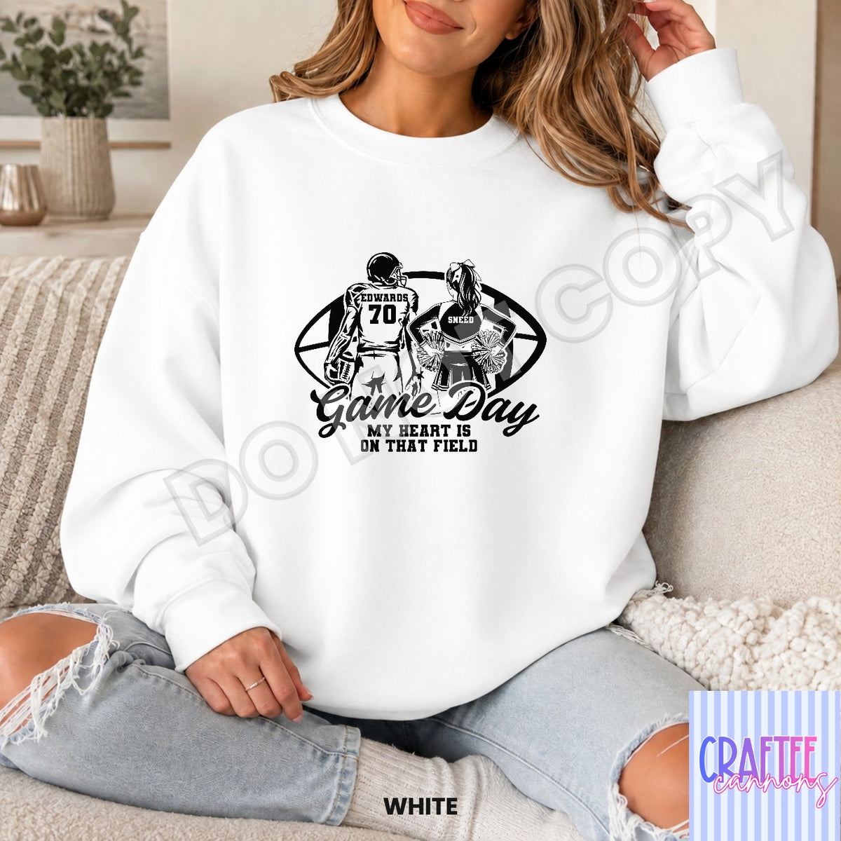Custom Game Day football & cheer