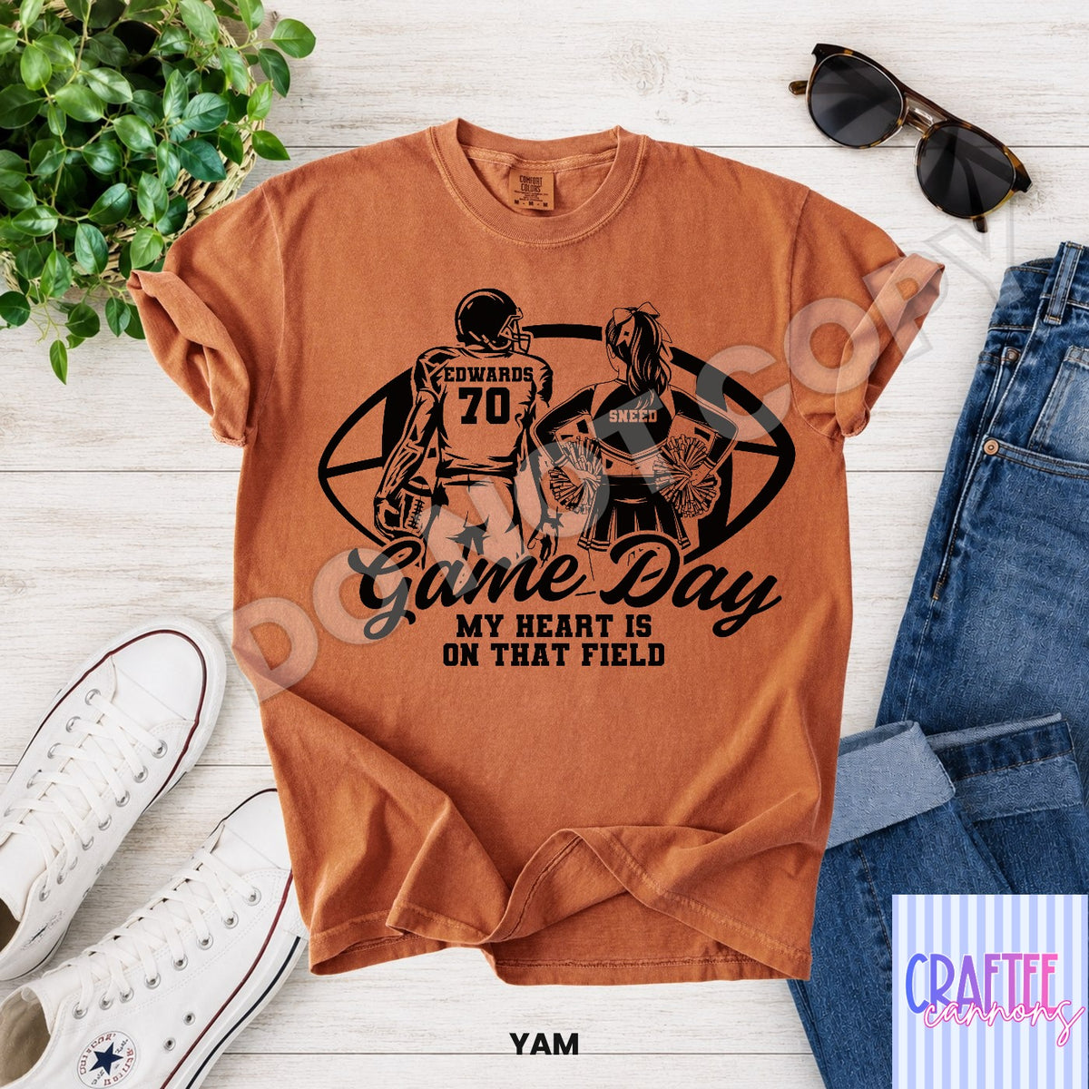 Custom Game Day football & cheer