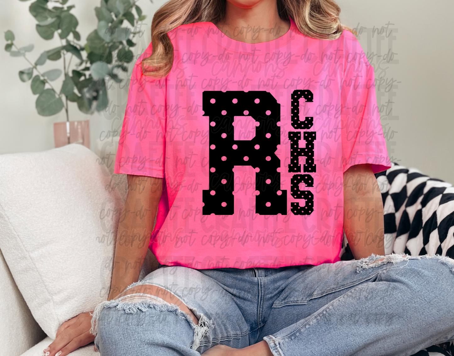 Custom Mascot Spirit Shirt – Dotted