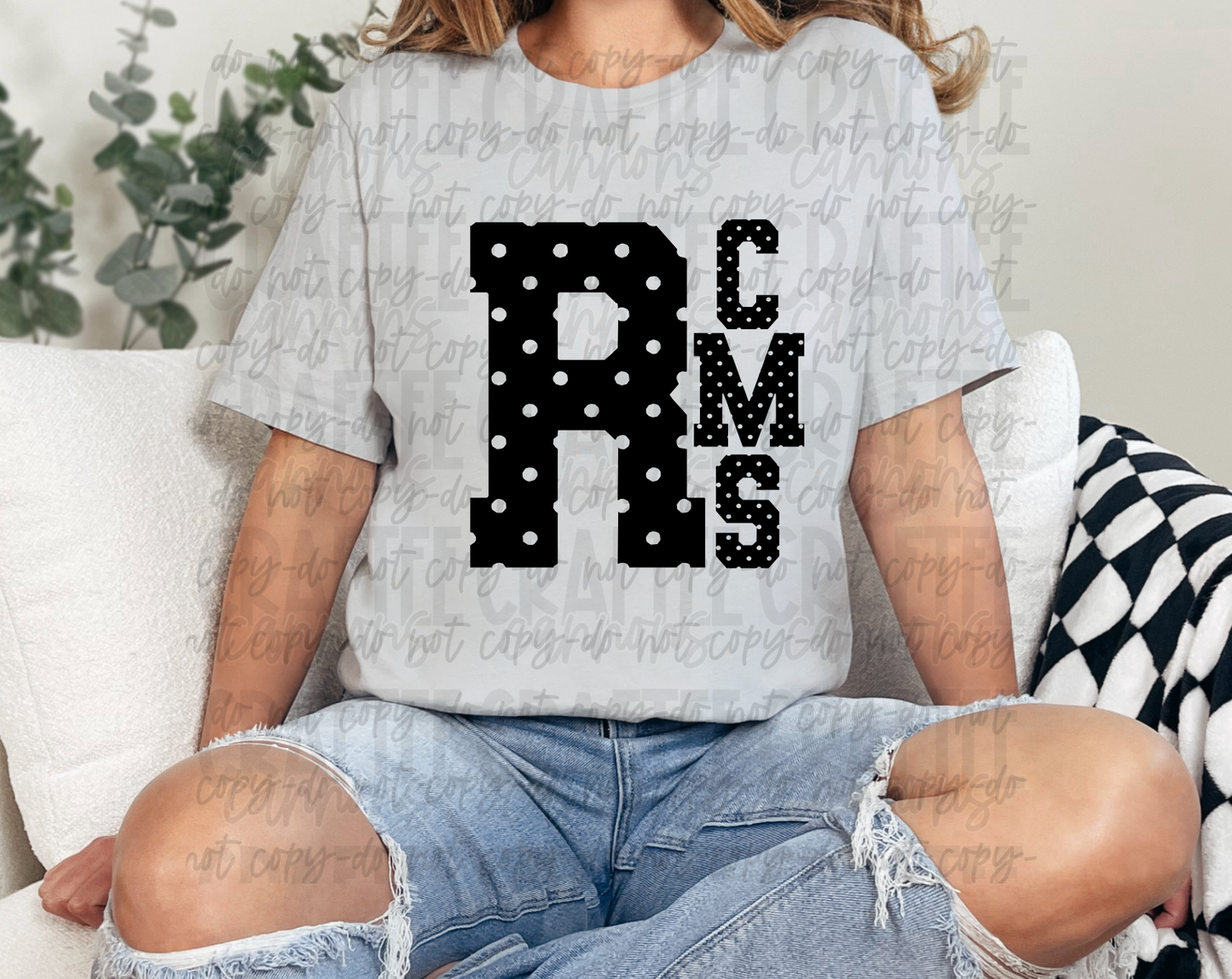 Custom Mascot Spirit Shirt – Dotted