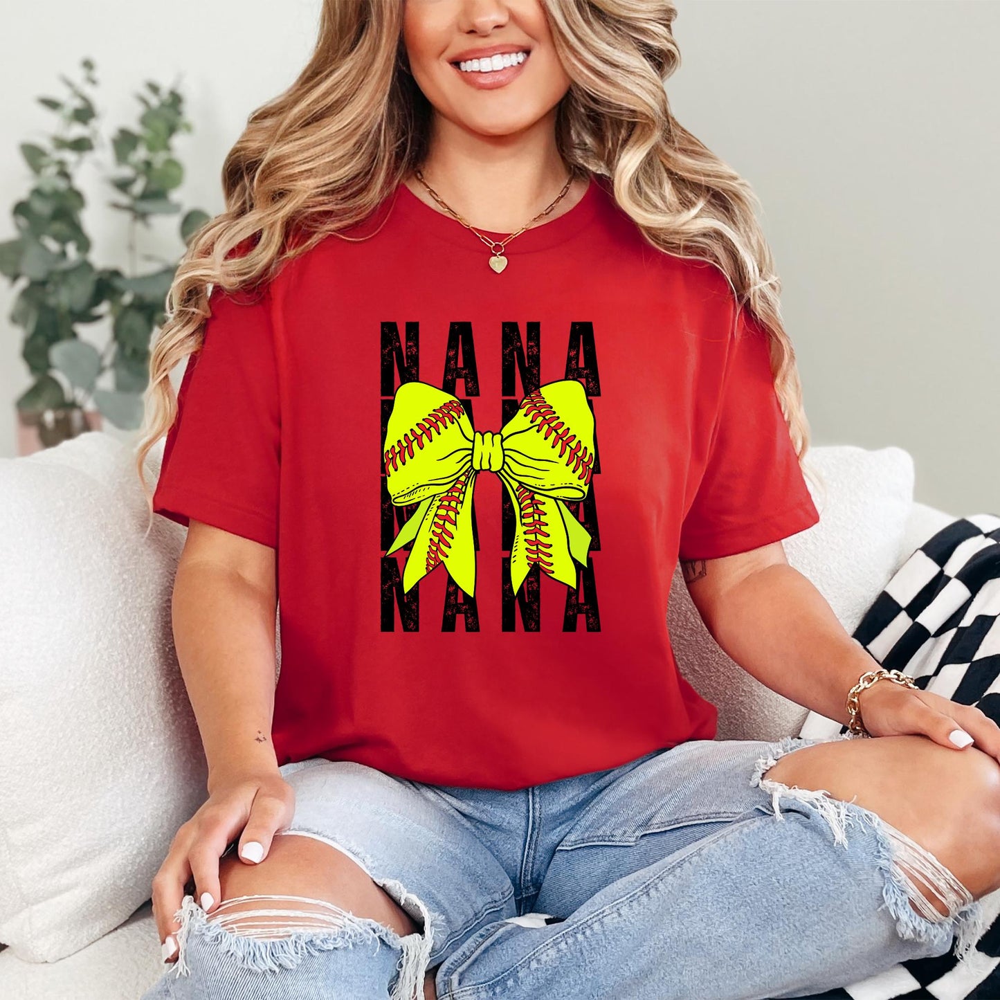 Custom Grandma-Mamaw-Nana Baseball/Softball Shirt