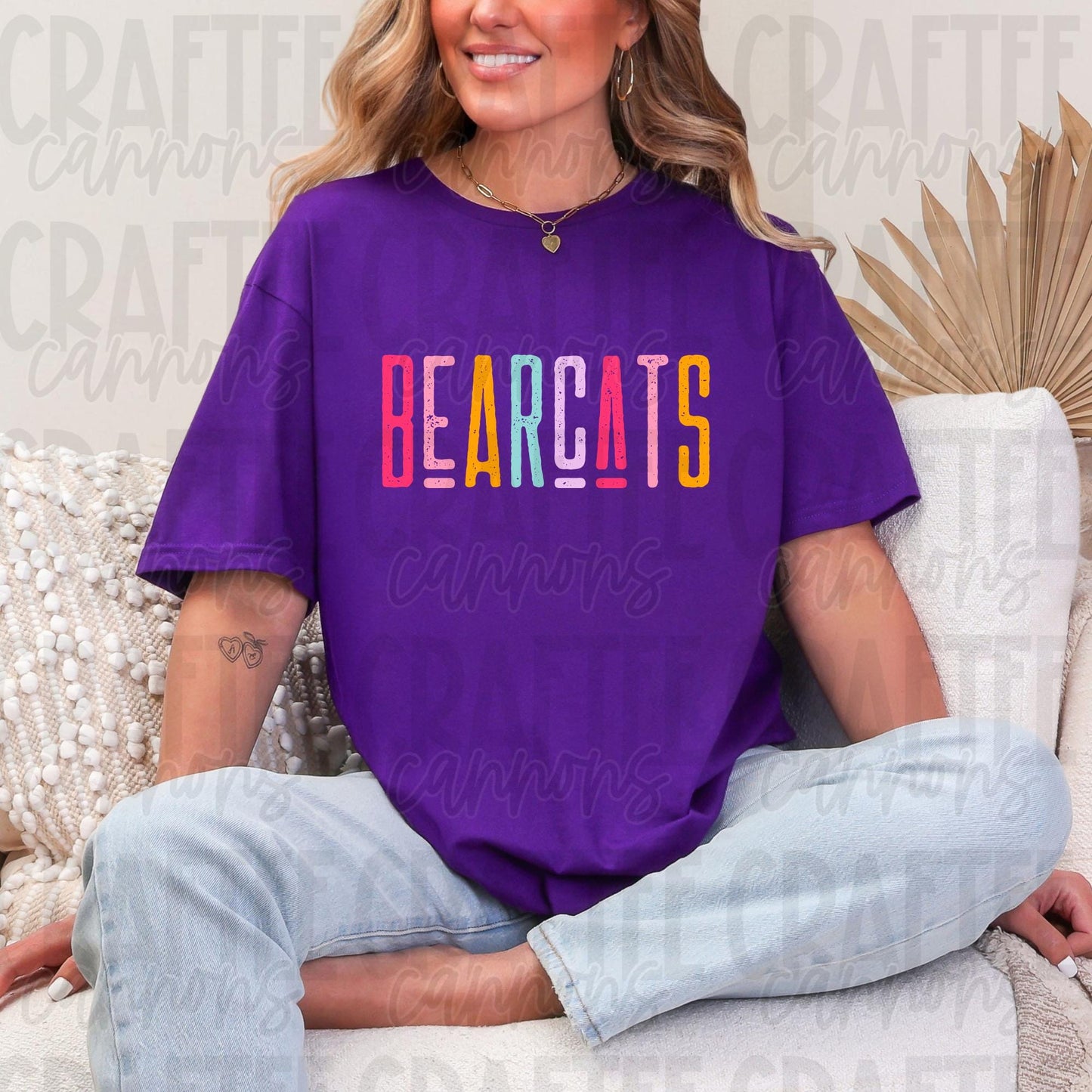 Bearcats Spirit PNG | Retro Cute School Mascot Shirt Design | Sublimation & DTF Print | Digital Download